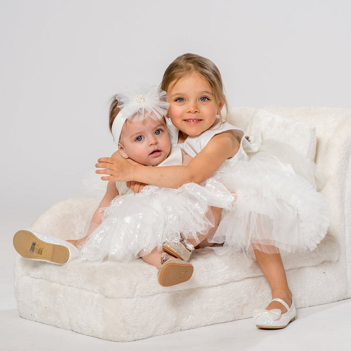 Hearts & Pearls Baby Dress