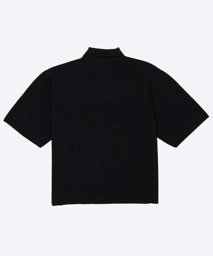 high gauge cotton mix knit polo shirt_6