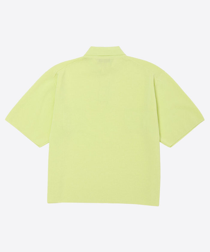 high gauge cotton mix knit polo shirt_8