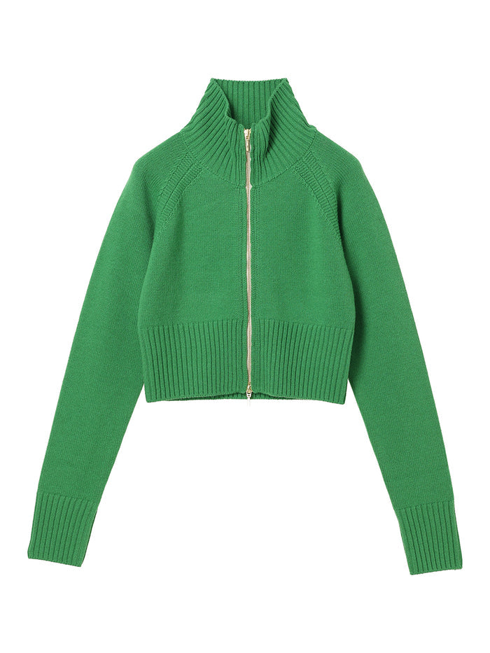 high neck zipper KNIT
