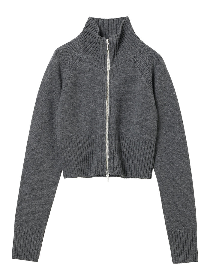high neck zipper KNIT