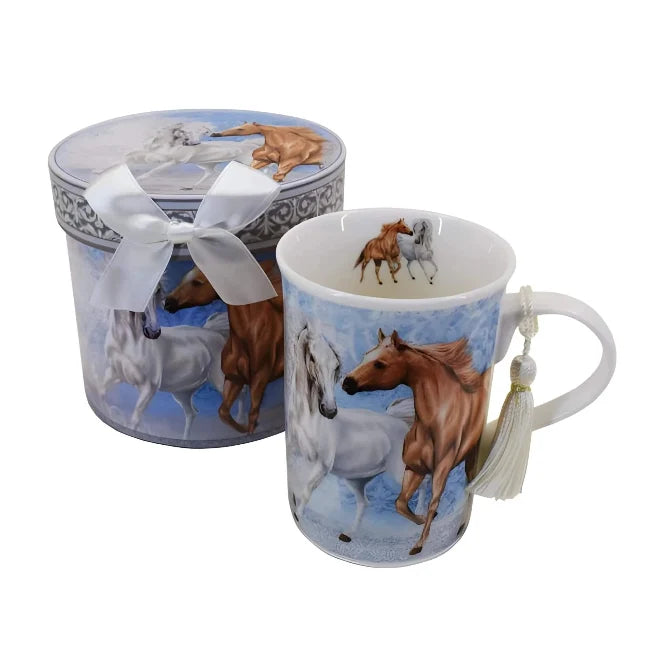 Horse Mug in Round Gift Box