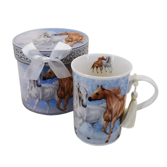 Horse Mug in Round Gift Box