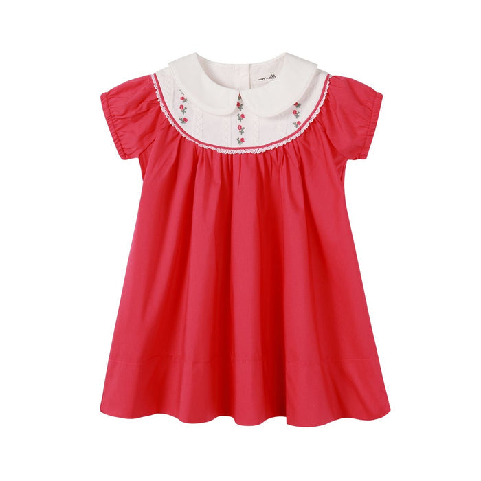 Hot Pink Embroidered Dress