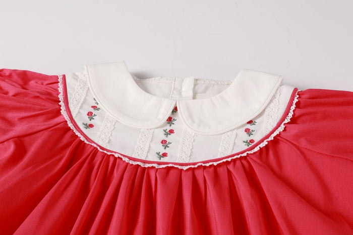 Hot Pink Embroidered Dress