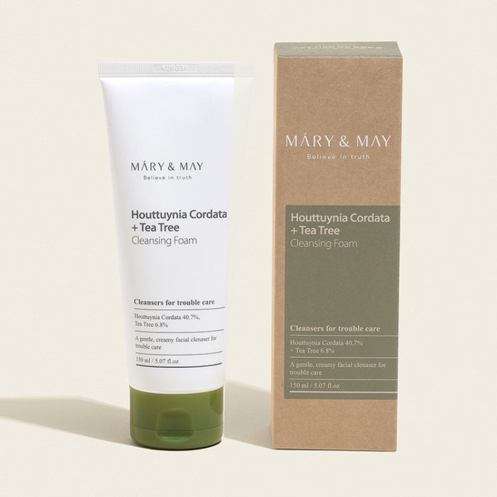 Houttuynia Cordata + Tea Tree Cleansing Foam - Korean-Skincare