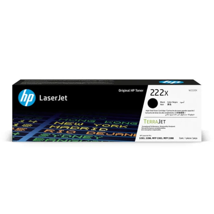HP 222X High Yield Black Original Toner - W2220X