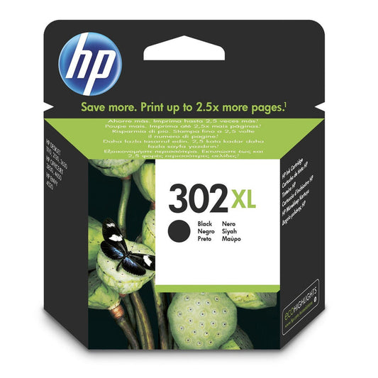 HP 302XL High Yield Black Original Ink Cartridge - F6U68AE