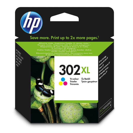 HP 302XL High Yield Tri-colour Original Ink Cartridge - F6U67AE