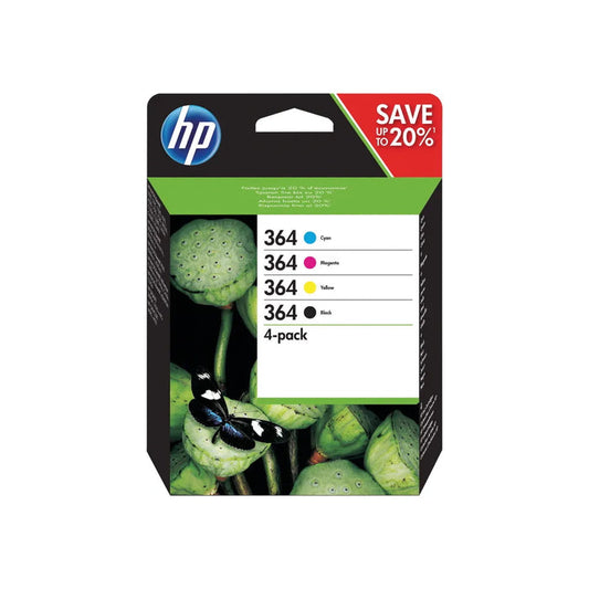 HP 364 4-Pack Black and Colour Original Ink Combo - N9J73AE