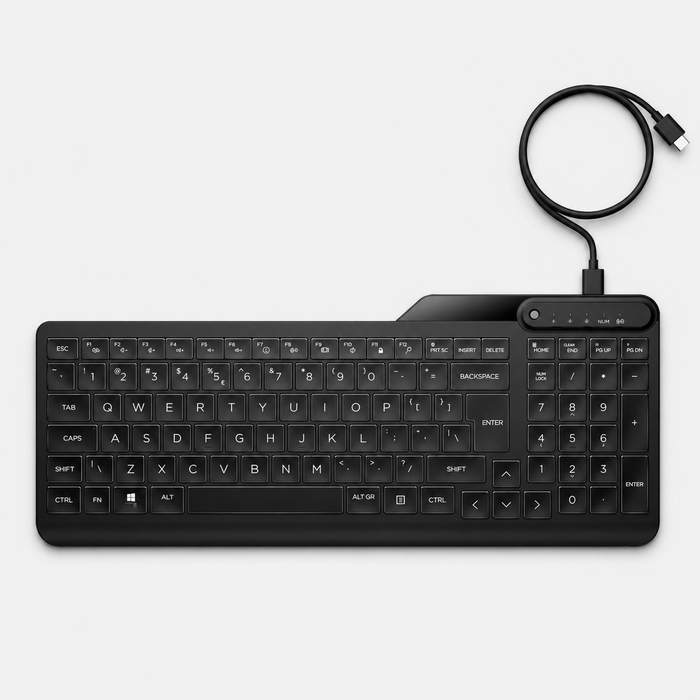 HP 400 Wired Keyboard - Black (7N7C0AA)