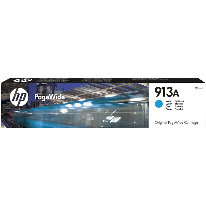 HP 913A Cyan Original Pagewide Ink Cartridge Page Yield 3000 P/N F6T77AE
