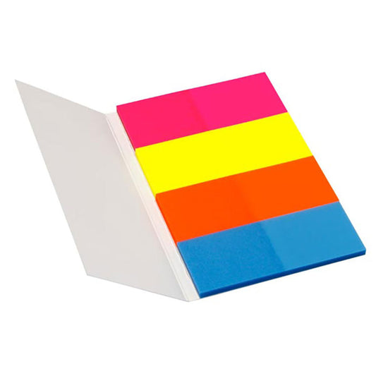 inFO Notes 20 x 50 mm Film Page Marker Pocket, 40 Sheets (4 Pads), Film Mix: Pink, Yellow, Orange, Blue - Office R Us Lagos