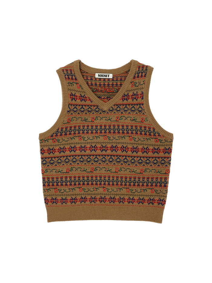 jacquard pattern KNIT vest