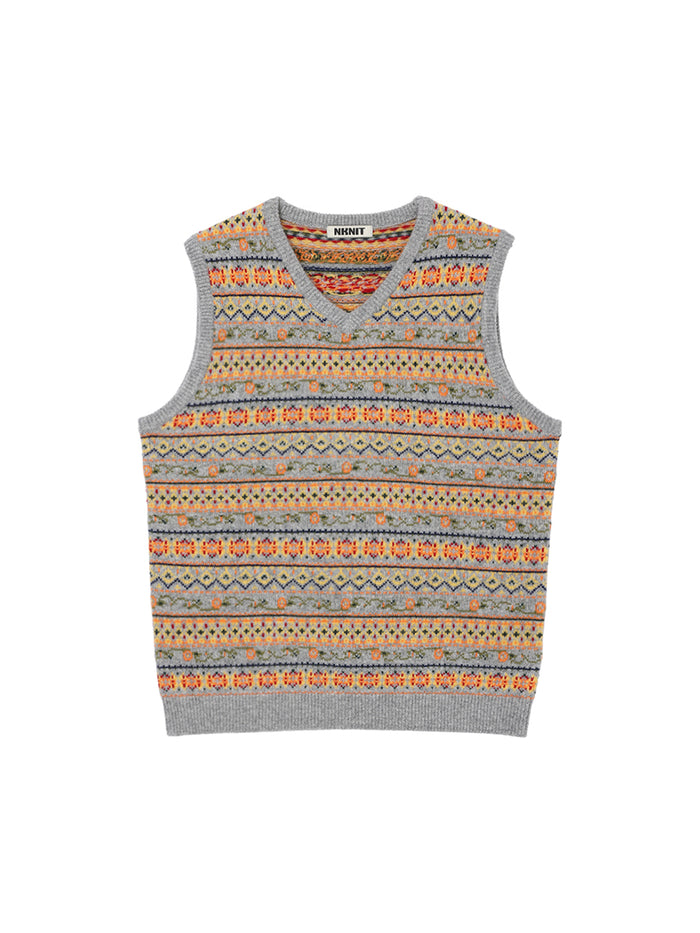 jacquard pattern KNIT vest