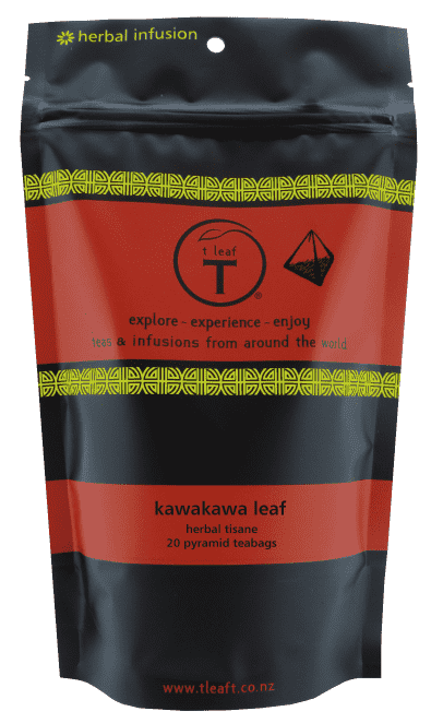 Kawakawa leaf pyramids Pyramid foil pouch 20s front view | pyramid tea bags New Zealand | t leaf T