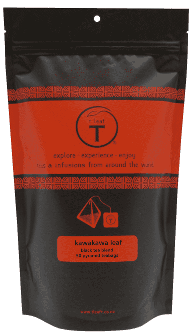 Kawakawa leaf pyramids Pyramid foil pouch 50s detail view | pyramid tea bags New Zealand | t leaf T