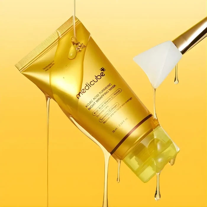 Kojic Acid Turmeric Overnight Wrapping Mask 75ml - Medicube Skin Care Masks & Peels
