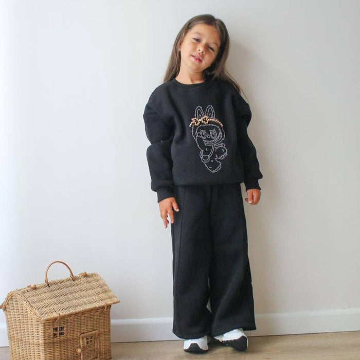 La-Bu-Bu Rhinestone Girls Casual Set