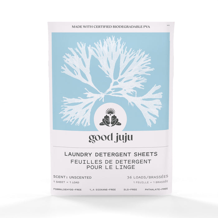 Good Juju-Good Juju Laundry Detergent Strips-Home-Unscented_FRONT-The Detox Market | Unscented