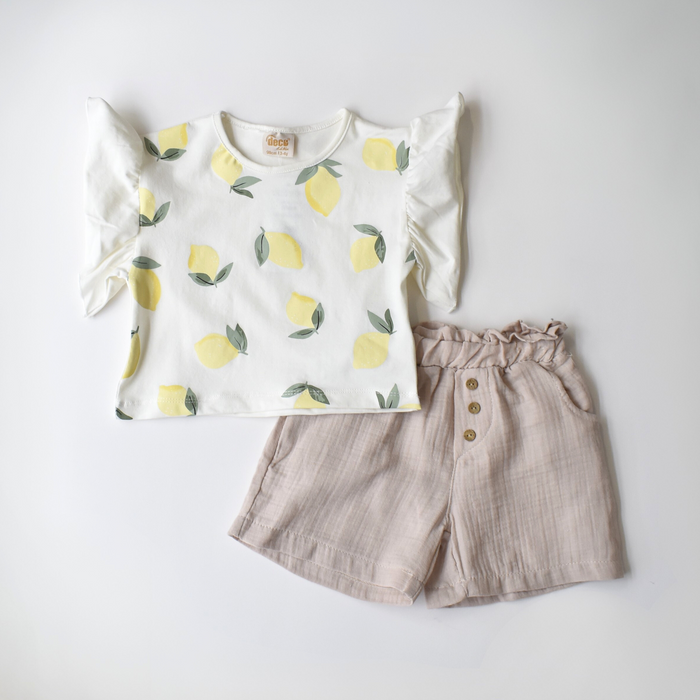 Lemonade Twist Girls Casual Set