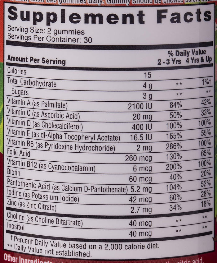 Leona’s Multivitamin Gummy Supplements Assorted Fruit Flavors for Children, 60 Pieces - Makkah Pharmacy