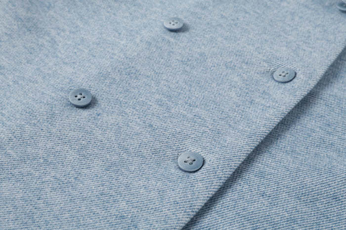 Light Blue Double Breasted Shirt