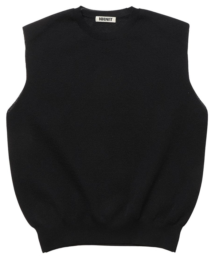 linen mix KNIT vest_6