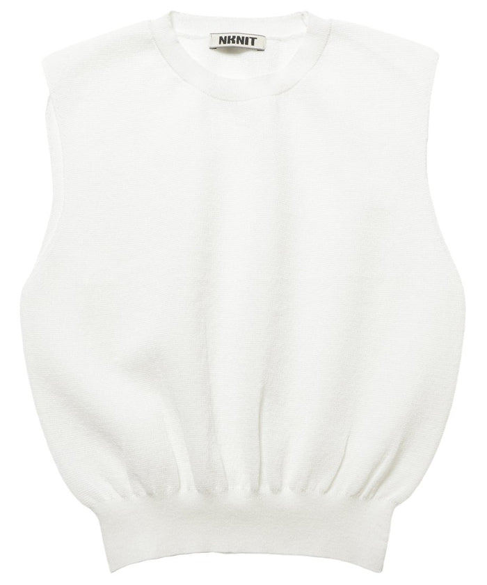 linen mix KNIT vest_7