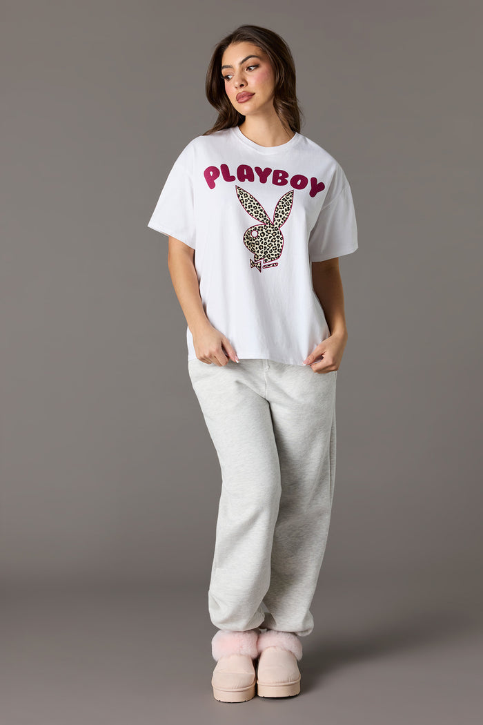 Luxe Heavy Cotton Playboy Puff Print T-Shirt