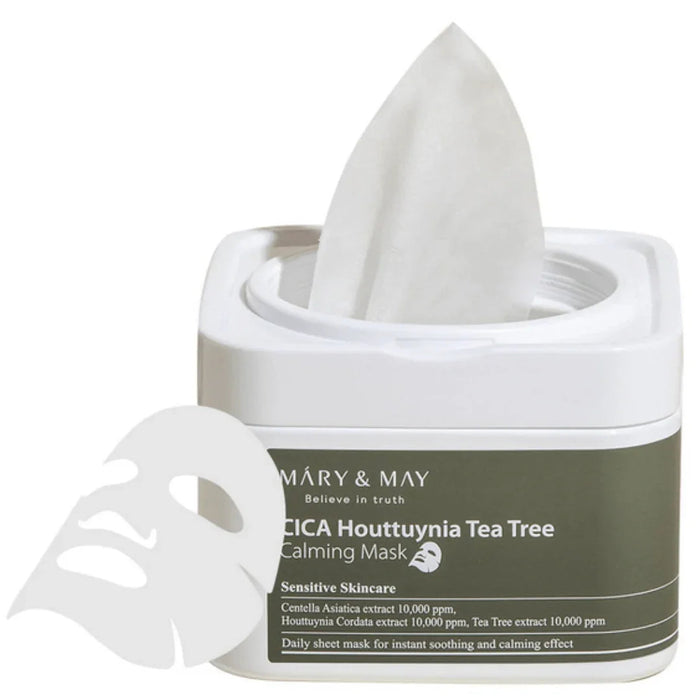 Mary&MayMary & May CICA Houttuynia Tea Tree Calming Mask 30PcsMood Arabia8809670681395