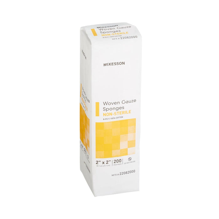 McKesson Gauze Sponge, 8 - Ply, 2x2 Inch Square, Non - Sterile - 22082000-Pack - LL Medico
