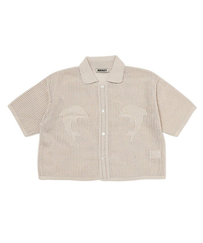 mesh dolphin KNIT  shirt_1