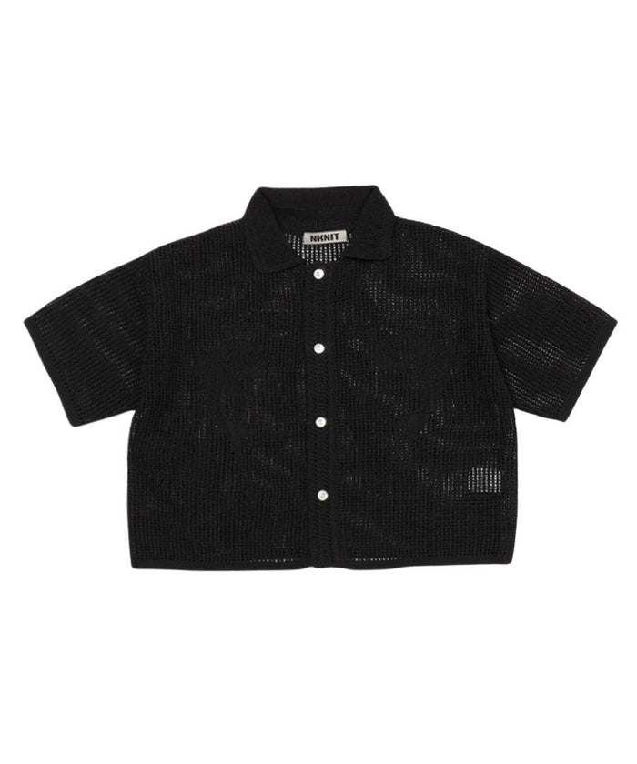 mesh dolphin KNIT  shirt_3