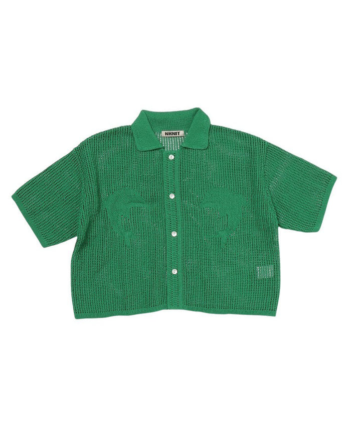 mesh dolphin KNIT  shirt_5