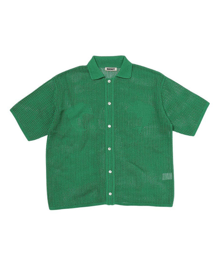 mesh dolphin KNIT  shirt_6