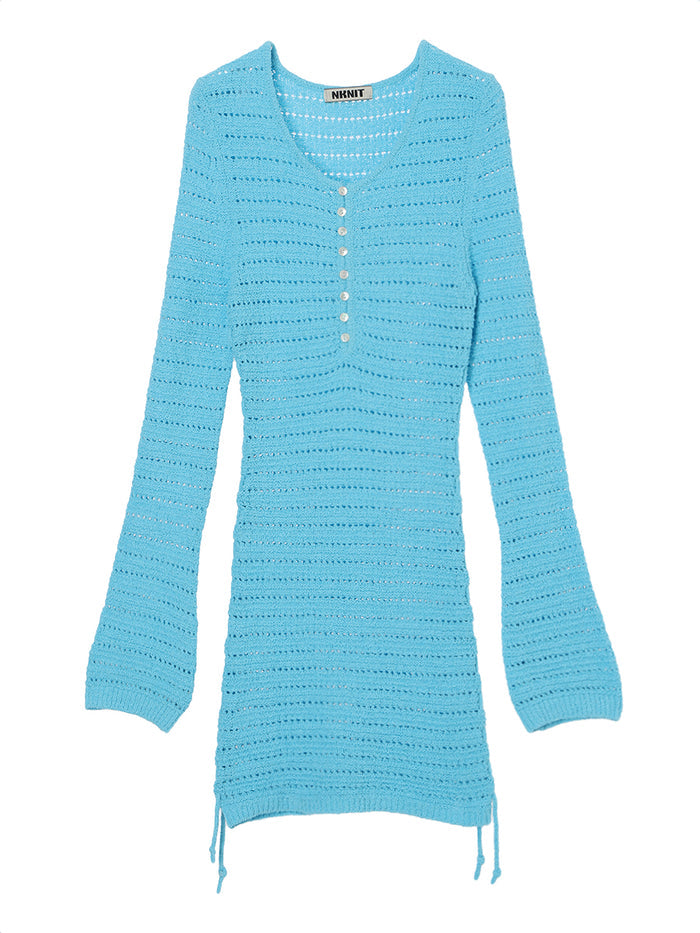 mesh KNIT mini dress