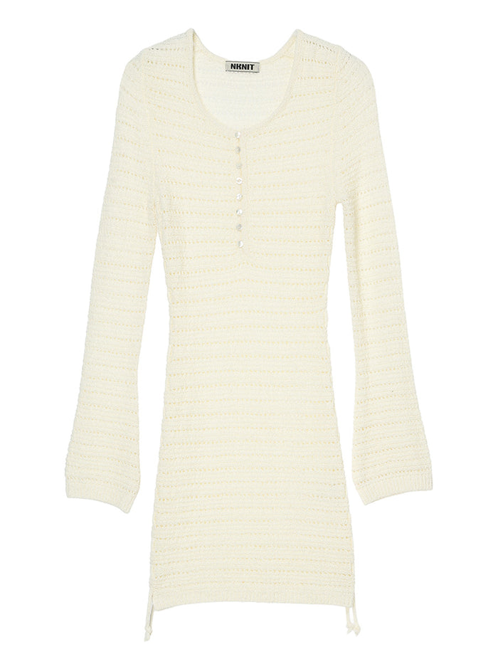 mesh KNIT mini dress