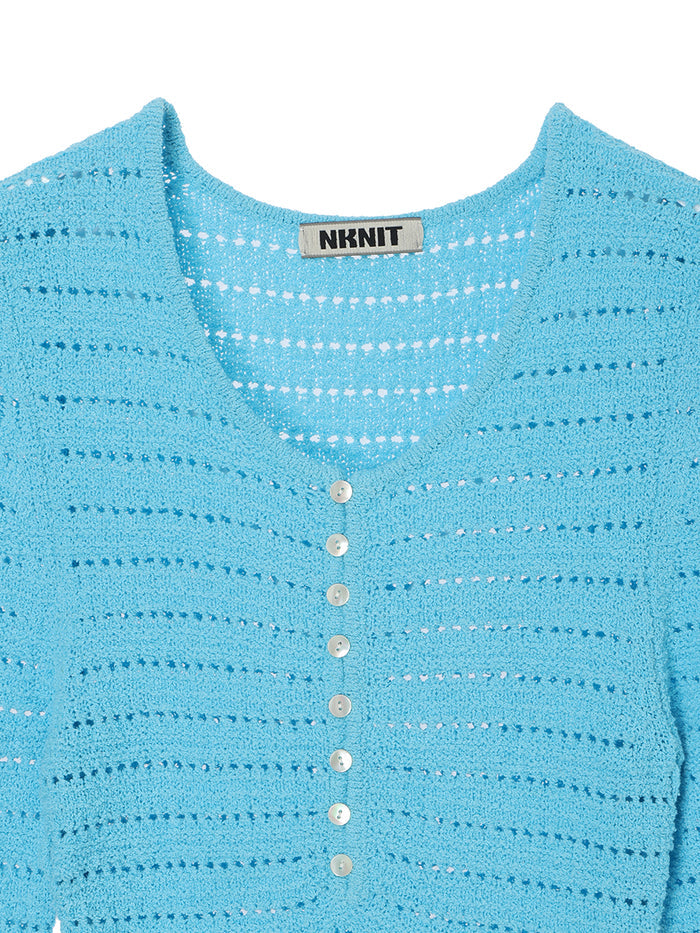 mesh KNIT mini dress
