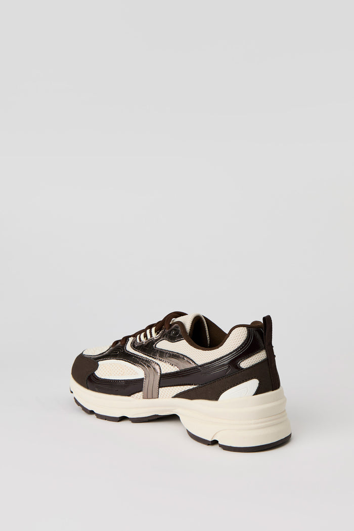 Mesh & Metallic Chunky Sneakers