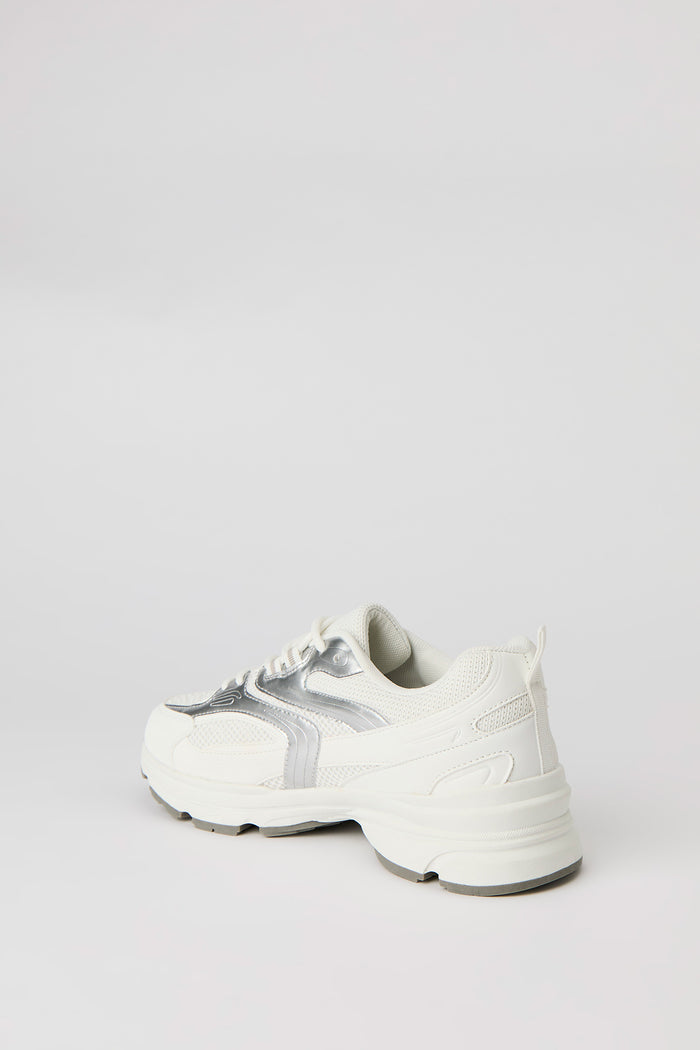 Mesh & Metallic Chunky Sneakers