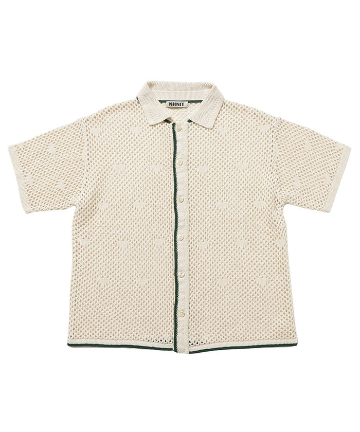 mesh♡ pattern KNIT shirt_3