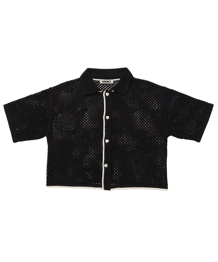 mesh♡ pattern KNIT shirt_4