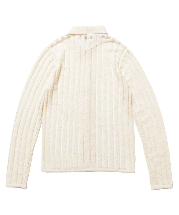 mesh stripe KNIT shirt_6