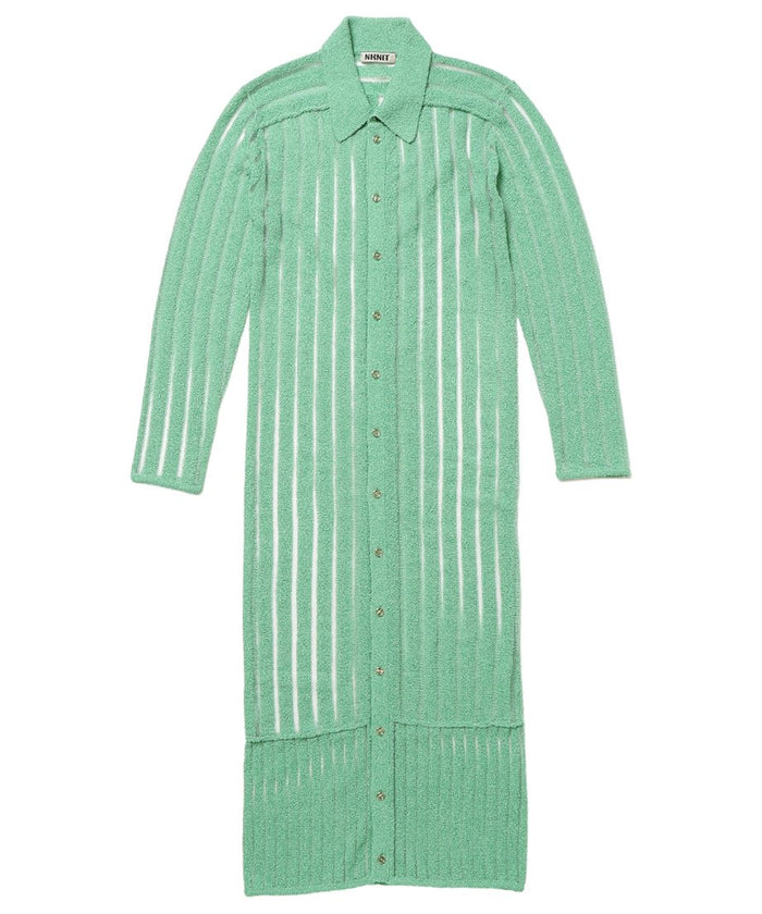 mesh stripe ling KNIT shirt_4