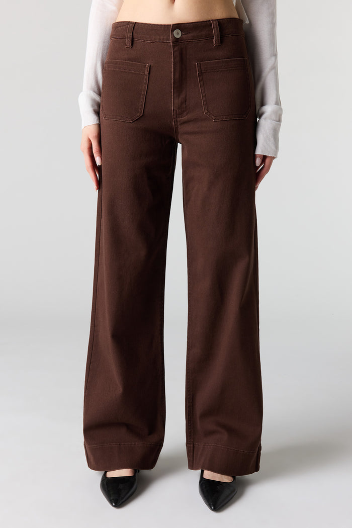 Mid Rise Twill Pant
