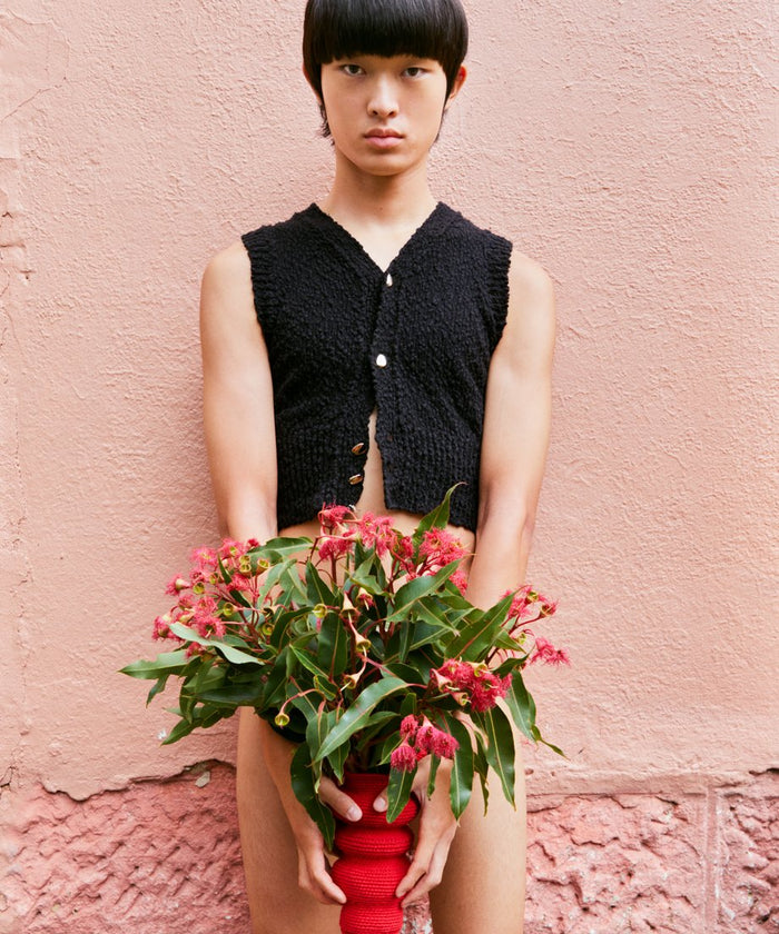 mini V-neck KNIT vest_1