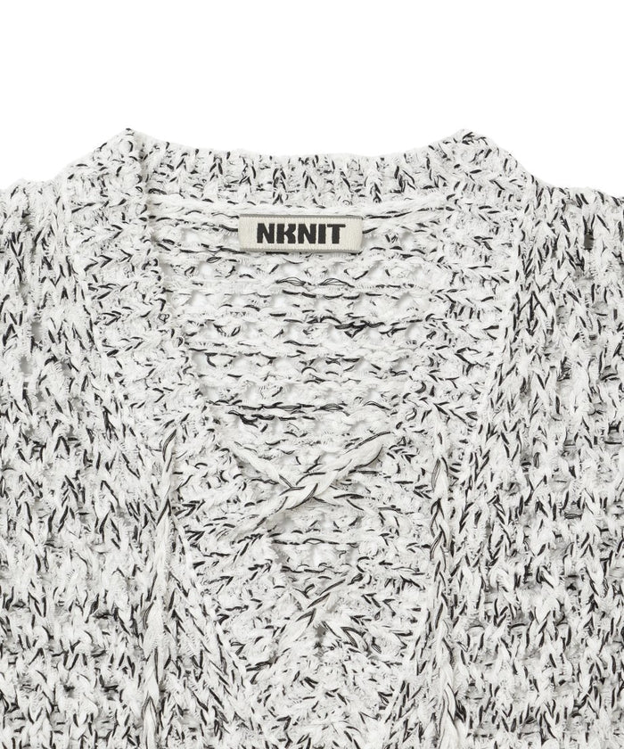 mix color lace up KNIT_6