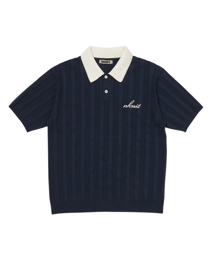 mix gauge logo KNIT shirts_2