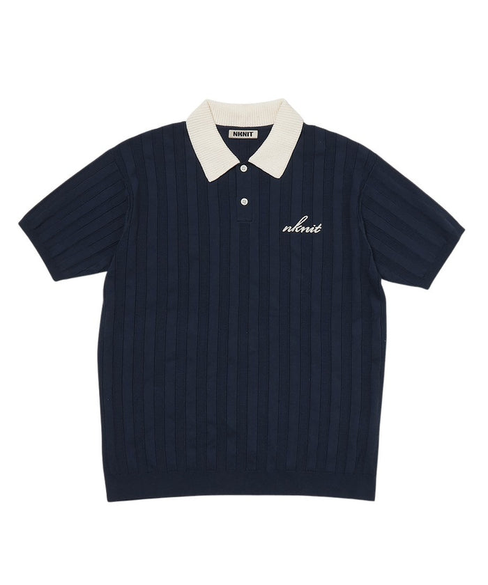 mix gauge logo KNIT shirts_3